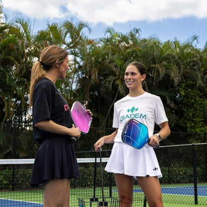 Diadem Rush Pickleball Paddle Series | USAPA Approved | Lightweight Fiberglass 16mm Paddle with Fiberglass Surface for Spin & Control | Stunning Color Options Including First Responder Series