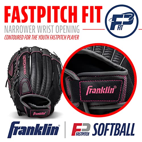 Franklin Sports Girls Softball Glove-Women's Windmill Fastpitch+Slowpitch Softball Glove-Right and Left Hand-Adult - color: Pink, size: 12"