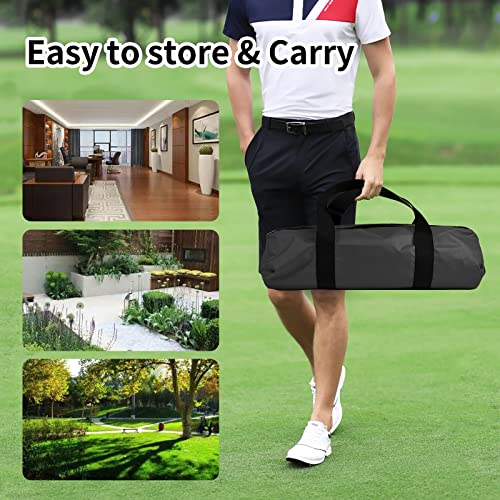Black Golf Practice Set With Net, Hitting Mat, Target Cloth and Carrying Bag for Backyard Driving - style: Golf Net 6.6x4.4 FT