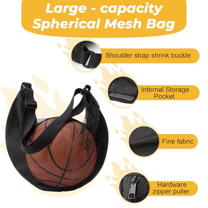 Oxford Cloth Basketball Training Net Bag Side Carry Single Football Net Pouches Soccer Volleyball Storage Bag Training Backpacks