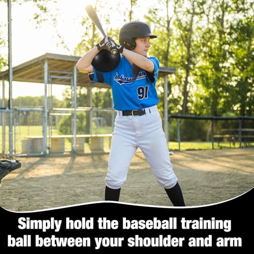 2 Pcs Connection Ball with Pump 9 Inch Pilates Baseball Softball Batting Trainer Improve Arm Action Hitting & Pitching Efficiency Connection Ball for Baseball - color: Black