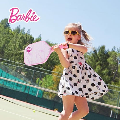 Barbie Pickleball Paddle Set with Carry Bag, Pickleball Starter Kit with Paddle & Balls, Lightweight Sports Set for Kids, Teens & Beginners (Pink)