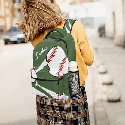 Baseball Sport Forest Personalized School Backpack for Teen Kid-Boy/Girl Primary Daypack Travel Bookbag - color: Option 23