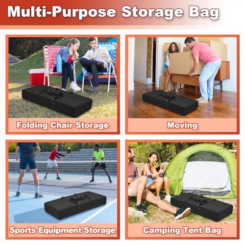 Multipurpose Foldable Carrying Bag Suitable for Athletic Equipment Oxford Cloth Spacious 39x16.9x6.3inch Water Adjustable Belt Track and Field Bag