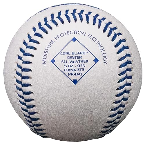 Baden All-Weather Leather Practice Baseballs - Water-Resistant Design for Wet Conditions | Official Size, Ideal for Batting Practice | Genuine Leather, Prevents Water Absorption | 12-Pack