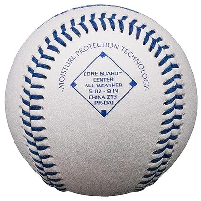 Baden All-Weather Leather Practice Baseballs - Water-Resistant Design for Wet Conditions | Official Size, Ideal for Batting Practice | Genuine Leather, Prevents Water Absorption | 12-Pack