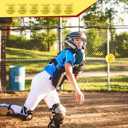 Jenaai 6 Pcs Weighted Training Baseballs Bulk 6oz to 12oz Weighted Softballs with Drawstring Bag for Hitting, Pitching Practice Strength Development