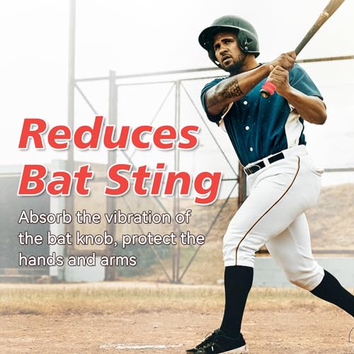 MIPREZT 5 Packs Baseball Bat Grip Choke Up Rings Choke Ring Baseball Softball Teeball Tball Bat Choke Up Ring Bat Knob Baseball Bat Accessories - color: Red