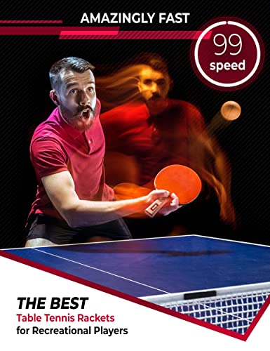Professional Ping Pong Paddle - Best Table Tennis Racket with Carrying Case ITTF Approved Rubber - Premium Ping Pong Paddles with Top Speed 99 Spin 93 Control 90 for All Levels