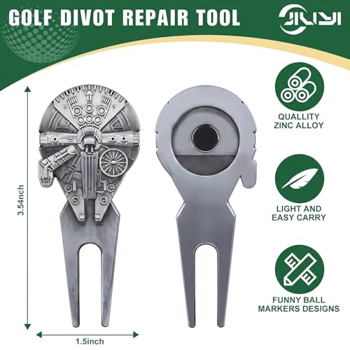 Golf Divot Tool with Golf Ball Marker Set, Funny Golf Accessories, Golf Gifts for Men, Gift Wrapping.