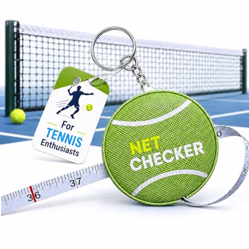 Scoring Right Net Checker Tennis Net Height Measuring Tape and Keyring - color: Green