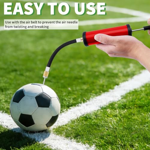 100 Sets Ball Air Pump Bulk for Sports Balls Include Needle Nozzle Extension Hose Hand Inflation Kit for Basketball Soccer Football Volleyball Balloon, Operation Bulk Christmas Child Items Gifts - color: Red