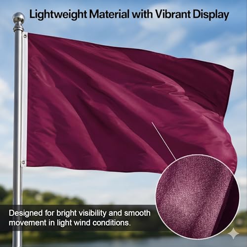 DMSE Solid Magenta Flag, 2x3 Flag, UV Resistant, Fade Resistant Material with Metal Grommets (2ft x 3ft), (Polyester), (Magenta) - color: Magenta, size: Polyester (2 x 3 ft)