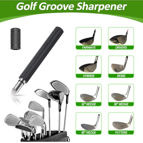 Golf Towel and Brush Set, Premium Golf Towel(16x16 inch) & Squeeze Water Bottle, Essentials Golf Accessories for Men - color: 2PCS(Brush & Groove Sharpener)