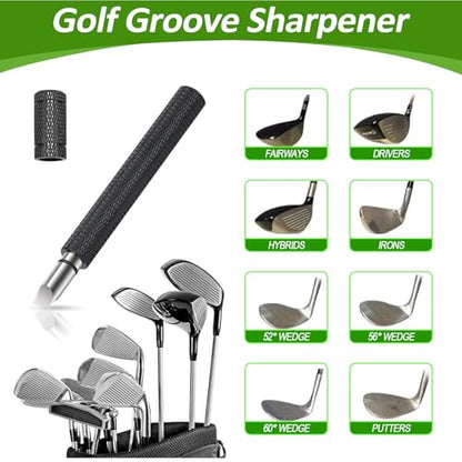Golf Towel and Brush Set, Premium Golf Towel(16x16 inch) & Squeeze Water Bottle, Essentials Golf Accessories for Men - color: 2PCS(Brush & Groove Sharpener)