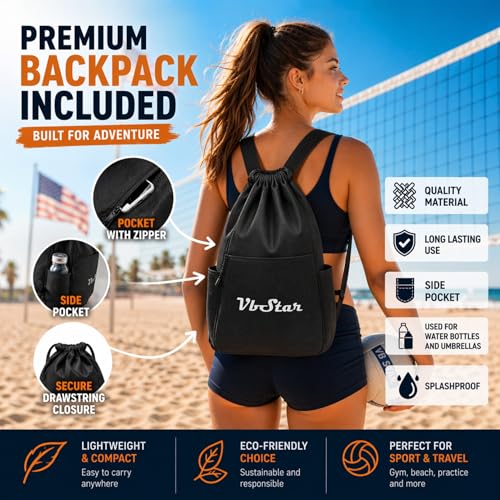Volleyball Training Equipment Aid - Practice Your Serving, Setting & Spiking with Ease, Great Solo Serve & Spike Trainer for Beginners & Pro, Perfect Volleyball Gift - style: VbStar Pro