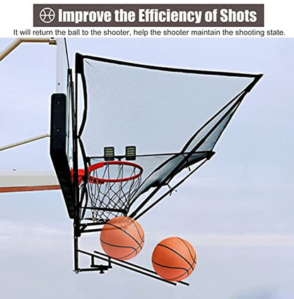 Basketball Shot Returner, Basketball Shooting Rebounder for Hoop, Basketball Return Net Attachment