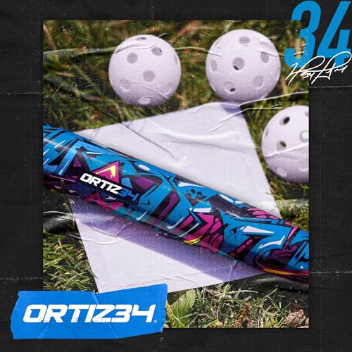 Ortiz34 Bat & Ball Set - Graffiti Plastic Bat & Ball Homerun Set- David Ortiz Backyard Baseball Set for Youth, Kids, Teenagers, Adults (Bat & Ball Set, Blue) - color: Blue/Purple, style: Bat & Ball Set