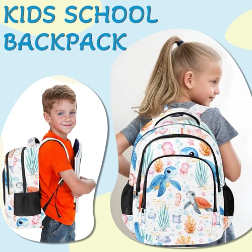 Turtle Backpack for Kids,School Bookbag Large Capacity Adjustable Bookbag Durable Lighting Multi Pockets School Bag Daypack Travel (Turtle) - color: Turtle