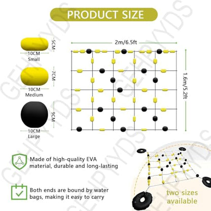 6.5 * 5.2/9.2ft Ball Deflector,Floor Matrix Ball Deflector, Goalkeeper Training Equipment + 4 Water Bags, Unpredictable Reflex Training for Reflexes and Agility 2 * 1.6m(6.5 * 5.2ft)