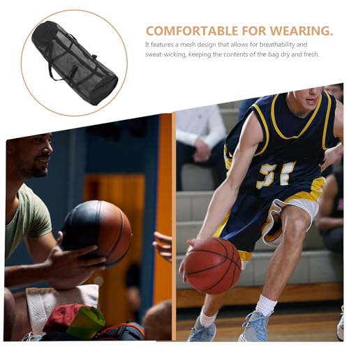 VICASKY Large Basketball Carrier Bag Mesh Sports Equipment Organizer with Shoulder Strap Portable Ball Pouch for Outdoor Team Training and Gym Use