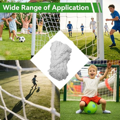 Soccer Net, Soccer Goal Replacement Net for 24x8ft, 12x6ft, 8x6ft and 6x4ft, Football Goal Post Netting, Adults and Youth Soccers Practice 5 Size Ball - size: 12X6FT