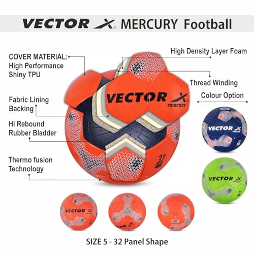 Vector X Mercury TPU Machine Stitched Football (Size-5)