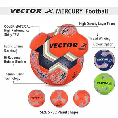 Vector X Mercury TPU Machine Stitched Football (Size-5)
