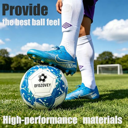 3-Pack Soccer Ball Size 5, Official Match Soccer Balls, with 3 Bags, 1 Pump and 2 Needles. Size 5 Soccer Ball for Indoor and Outdoor Training and competitions for Children and Teenagers