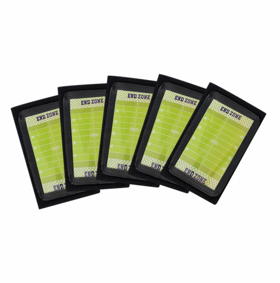 Football Wristbands, Quarterback (QB) Play Wristbands for Plays, Playbook Wristband for Signs - 1Packs (Black) Give Away Ten Tactical Cards as a Gift (5, Adult (12+ Years))
