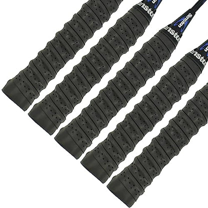 Senston New Rackets Grip Anti Slip Perforated Super Absorbent Tennis Overgrip Badminton Overgrip Pickleballs Overgrip - color: Black, style: Keel