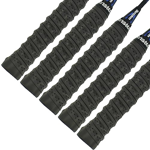 Senston New Rackets Grip Anti Slip Perforated Super Absorbent Tennis Overgrip Badminton Overgrip Pickleballs Overgrip - color: Black, style: Keel