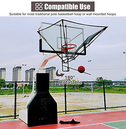 Basketball Rebounder Shot Returner Ball Return Net for Hoop Chute Attachment for Shooting