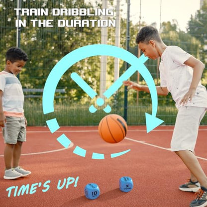 Basketball Dribble Skills Dice Set - Training Equipment - Basketball Gift for Boys.Dribble Skills Training for Beginner and Party Favors - color: Blue