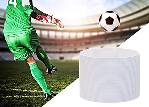 ONLYKXY 3PCS Captain Armbands 7x32.5CM/2.75x12.79inch Adjustable Leader Armband Team Sport Armband for Soccer Basketball Volleyball School Team Competition Coach Players Wrist Arm Bands - color: White