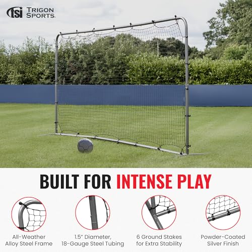 Trigon Sports Soccer Rebounder Net, 6’ x 9’ Bounce Back Net Soccer Goals for Backyard, Easy Setup, Kick Back Trainer for Passing, Ball Control & Volley Practice for Kids, Teens & Adults