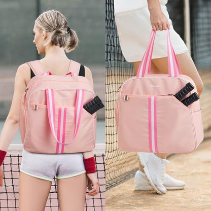 G4Free Pickleball Bag, Pickleball Bag Tote for Women and Men - color: Pink