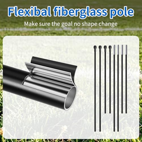Soccer Goal, Soccer Net Easy Setup, Backyard Portable Net Collapsible Metal Base for Youth Adults,Ground Stakes Included - Multiple Sizes - size: 12/6FT