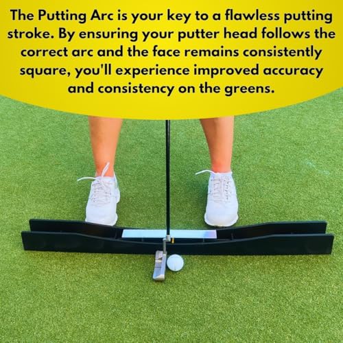 The Putting Arc - MS3D Model - Golf Training Aid Used to Perfect Your Putting and Reduce Your Score! - Practice and Master Your Putting Fundamentals! - Midnight Black - Proudly Made in The USA