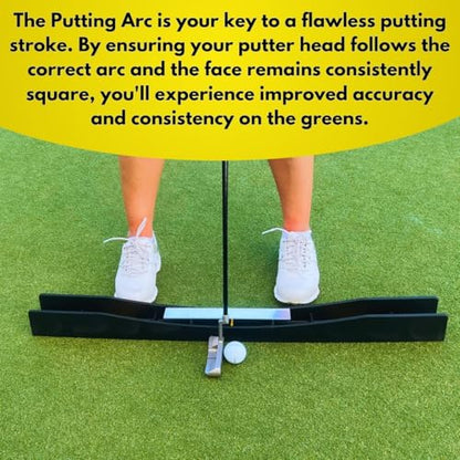 The Putting Arc - MS3D Model - Golf Training Aid Used to Perfect Your Putting and Reduce Your Score! - Practice and Master Your Putting Fundamentals! - Midnight Black - Proudly Made in The USA