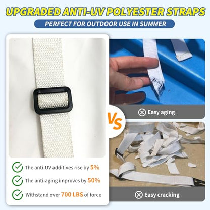 Reinforced Anti-UV Replacement Pool Volleyball Net Only with Scoring Clamps, 15 ft Net - Easy Set Up and Long Lasting - style: pool volleyball net with led