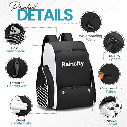 Pickleball Bags for Men & Women, Adjustable Sling Pickleball Backpack, Large Capacity with Shoe Compartment, Paddel Bag Fits 2-4 Paddles & Accessories
