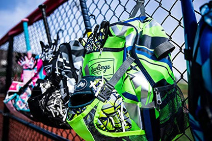 Rawlings | REMIX Backpack Equipment Bag | T-Ball & Youth Baseball / Softball | Green - color: Neon Green, size: Youth