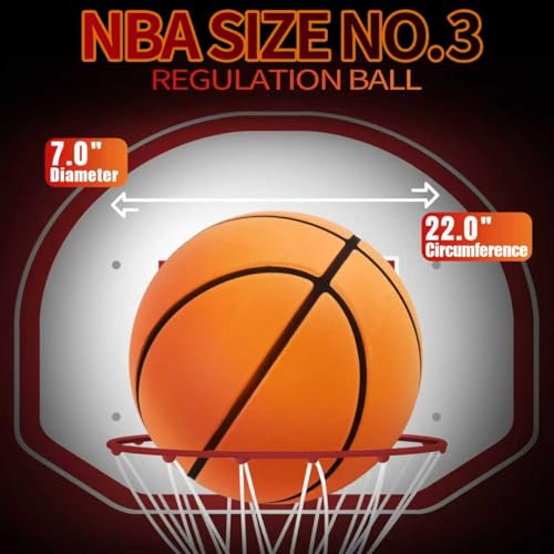 Silent Basketball Quiet Basketball High Density Soft Foam Low Noise Bouncing Ball for Quiet Dribbling Practice - size: size 3