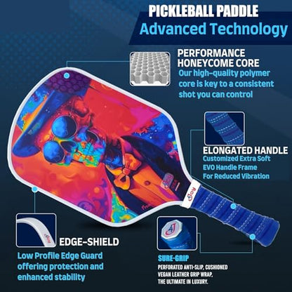 4Joy Pickleball Paddle Premio Series - Thermoformed Premium T700 Carbon Fiber Pickleball Paddless - Professional Pickleball Rackets for Women & Men - 16mm Honeycomb Core - USAP Approved - style: SlimJim
