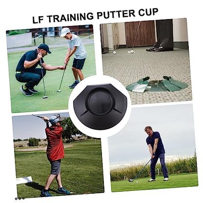 Abaodam 3Pcs Golf Putter Practice Cup Portable Putting Training Aid for Home Office Gym Lightweight Golf Disc for Perfecting Your Putting Skills Anywhere Black