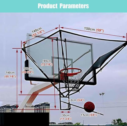 Basketball Hoop Returner Return Attachment Rotating Rebounder Net Hanging Easy Fold Shooting Device for Goal Free-Throw Practice