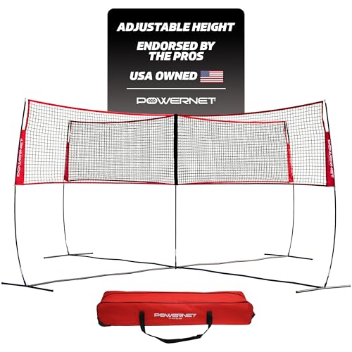 PowerNet Four Square Volleyball Net, Fun New Game, Play at The Park or Beach, 2 Versions - style: Standalone Four Square