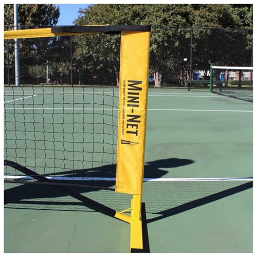 OnCourt Offcourt Quick Start Mini-Net Portable Tennis Net - 10' Wide with Carry Bag | Adjustable Height 30-64 inches | Indoor/Outdoor