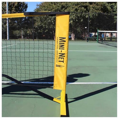 OnCourt Offcourt Quick Start Mini-Net Portable Tennis Net - 10' Wide with Carry Bag | Adjustable Height 30-64 inches | Indoor/Outdoor